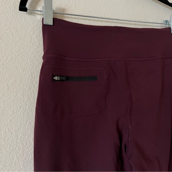LULULEMON Relaxed Fit Crop Burgundy Pants, size 4 - Picture 4 of 15